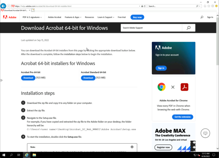 Adobe acrobat reader and enterprise single installation